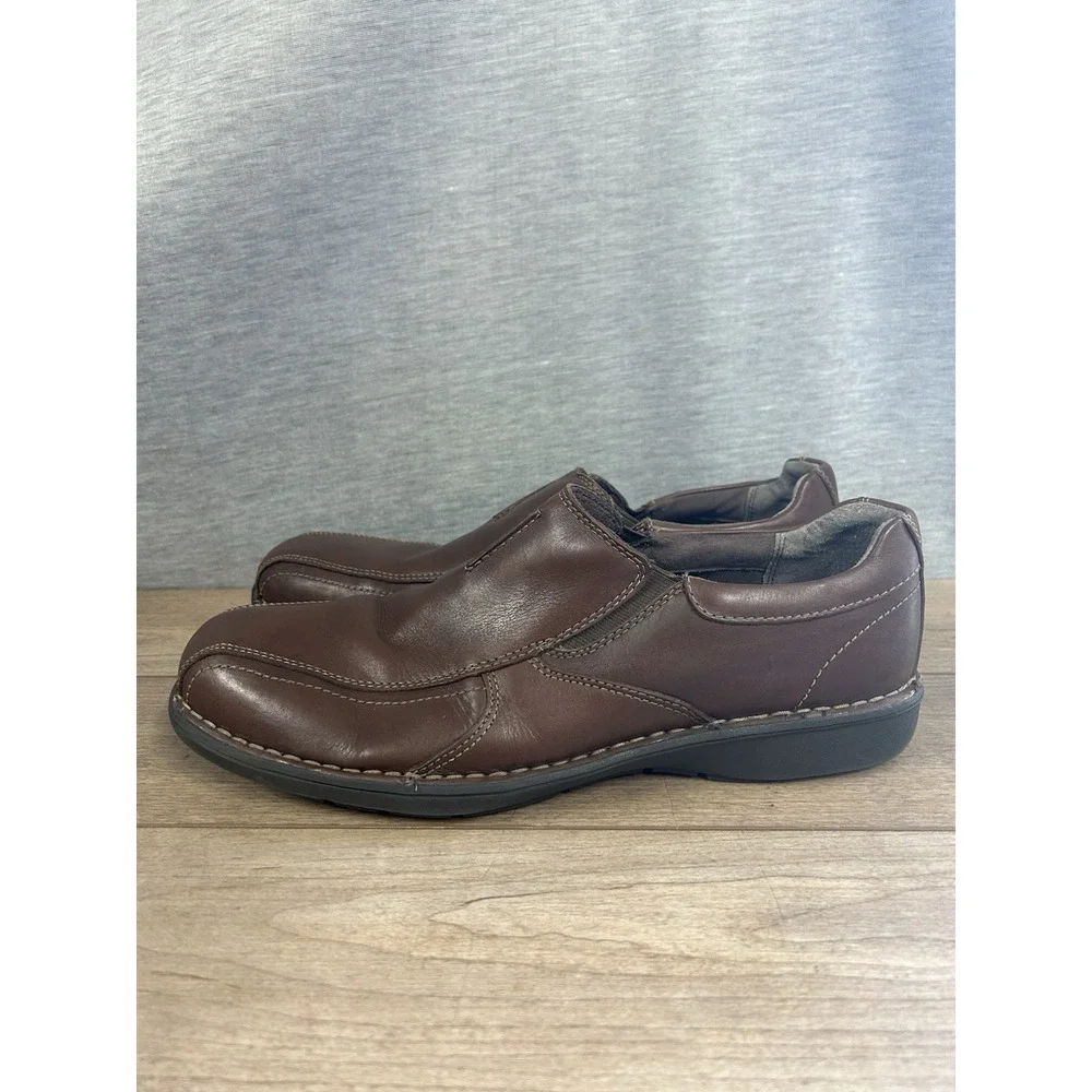 Clarks Men's Escalade Step Brown Leather Loafers Size 12M